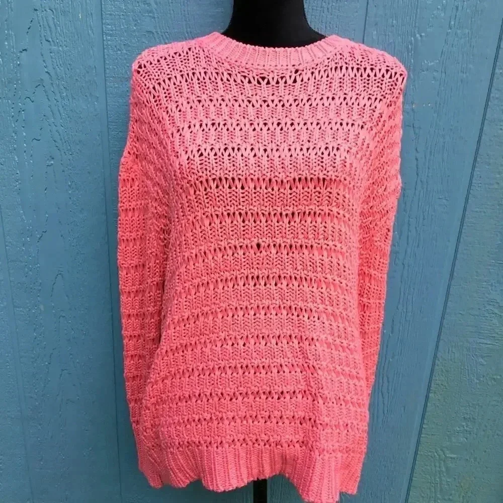 NWT Anine Bing Juliette Loose Knit Pink Sweater S